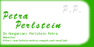 petra perlstein business card